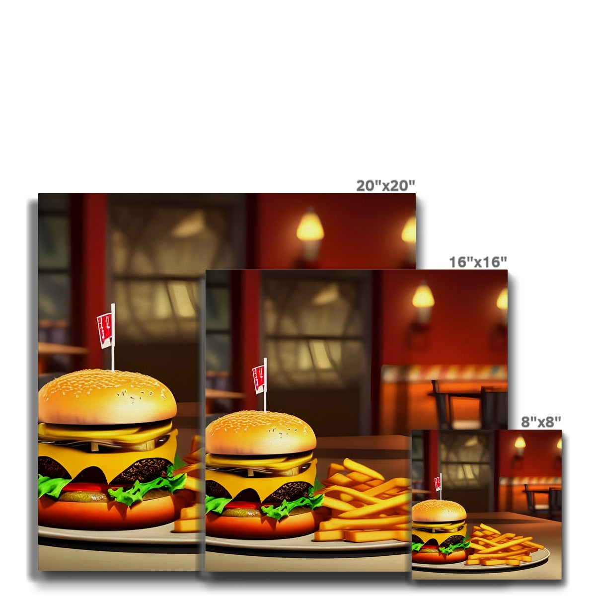 Burger & Fries Combo Eco Canvas Prodigi