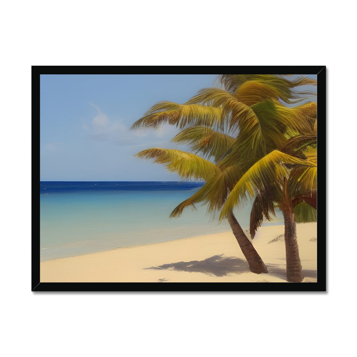 Calm Palm Beach Framed Print Prodigi