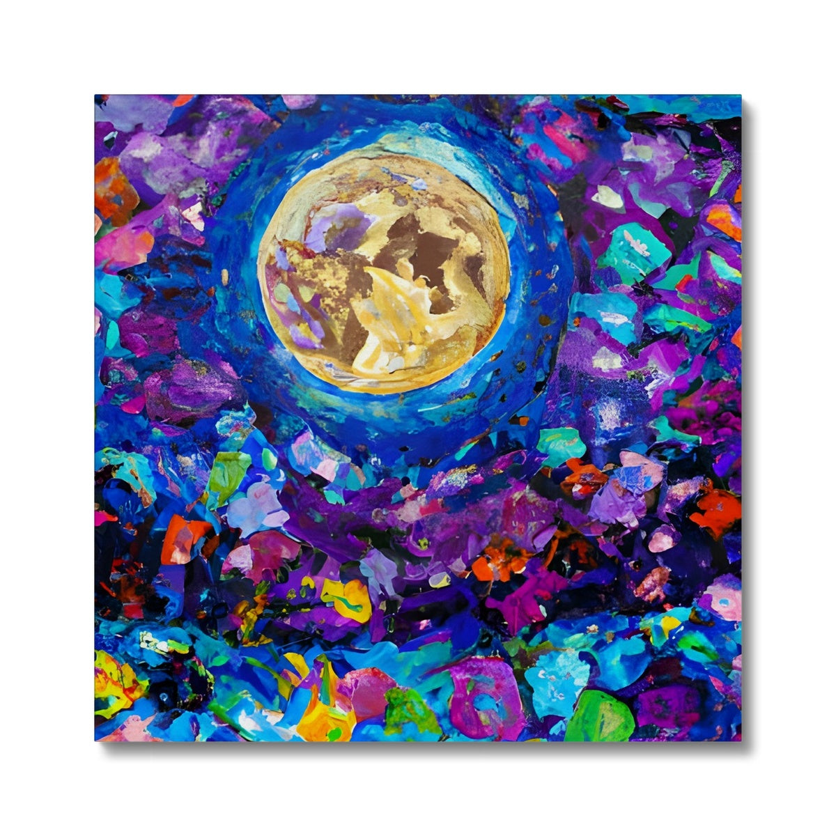 Moon in Flower Field Canvas Prodigi