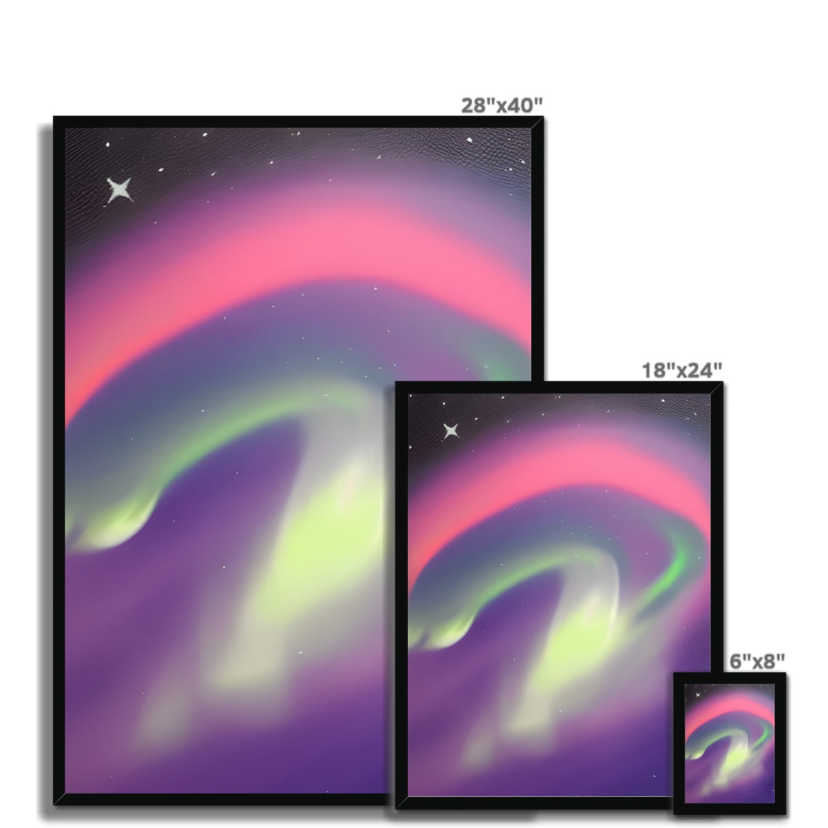 Multicolor Aurora Waves Framed Print Prodigi