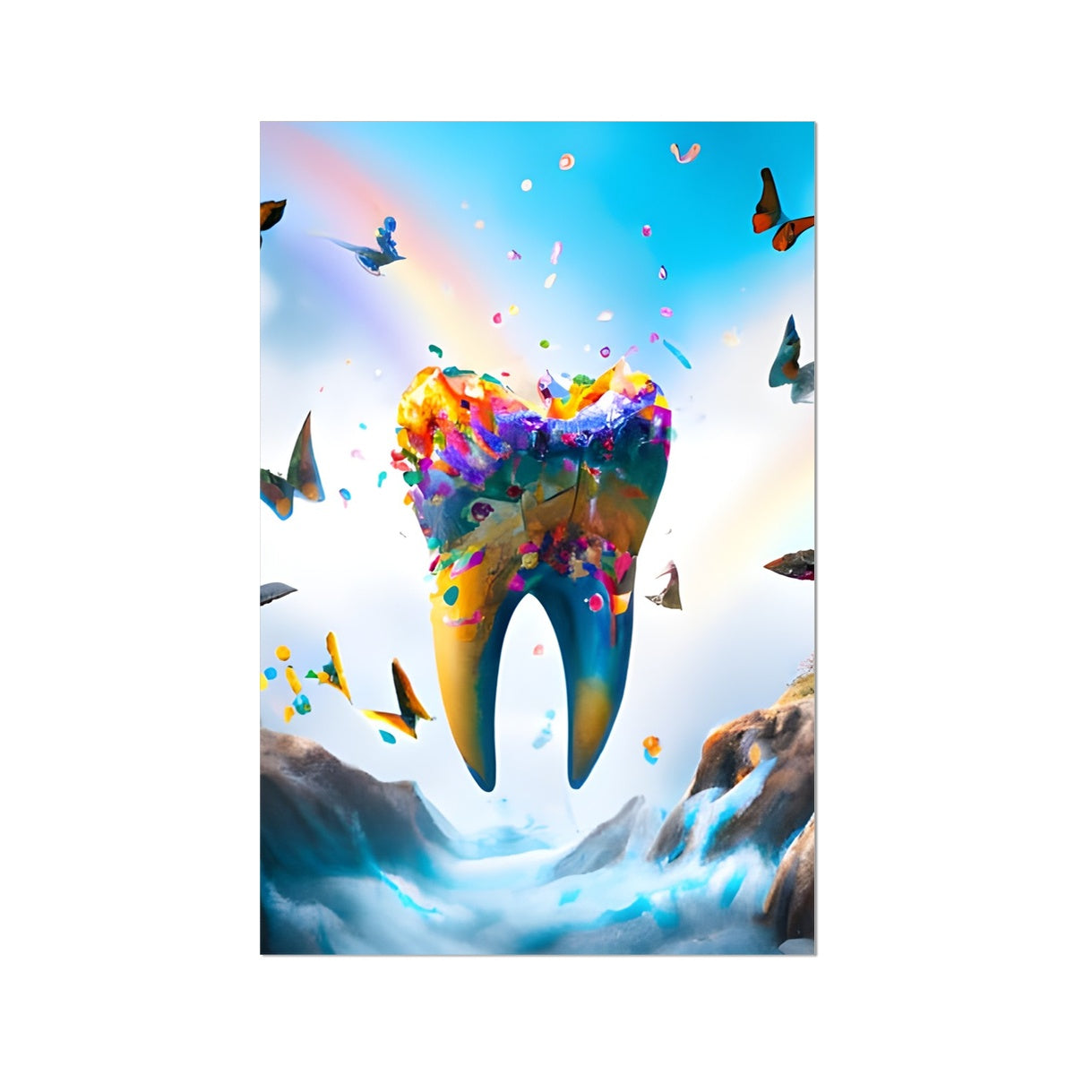 Flying Butterfly Tooth Island Fine Art Print Prodigi