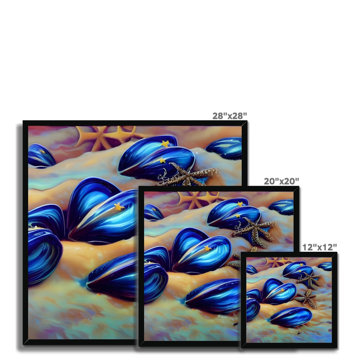 Beautiful Mussles At The Beach Framed Print Prodigi