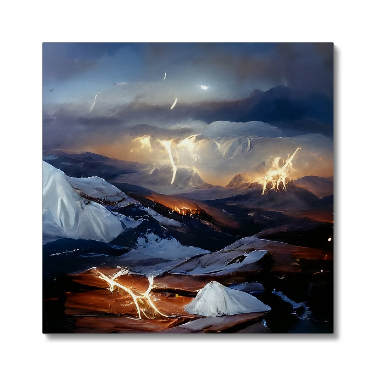 Mountains with Lightning Canvas Prodigi