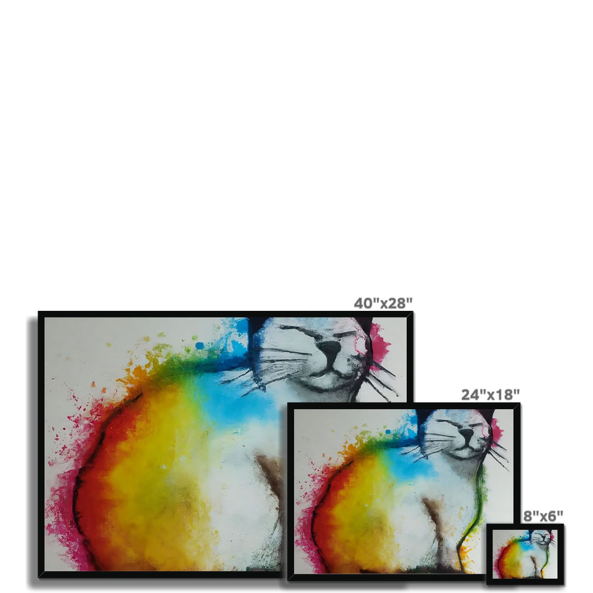 Rainbow Cat Framed Print Prodigi