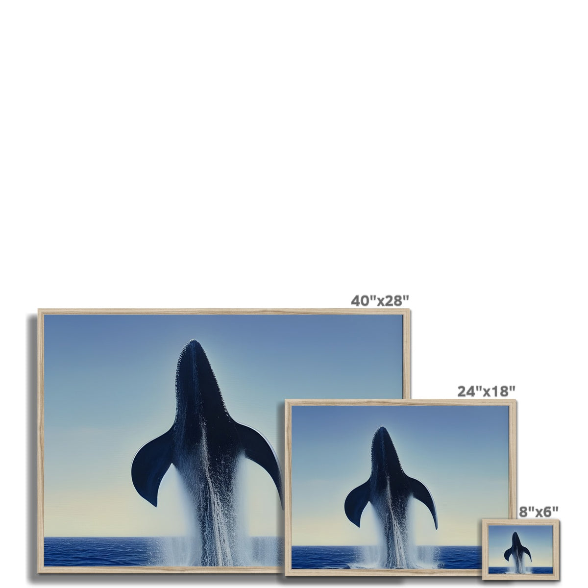 Rising Whale Framed Print Prodigi