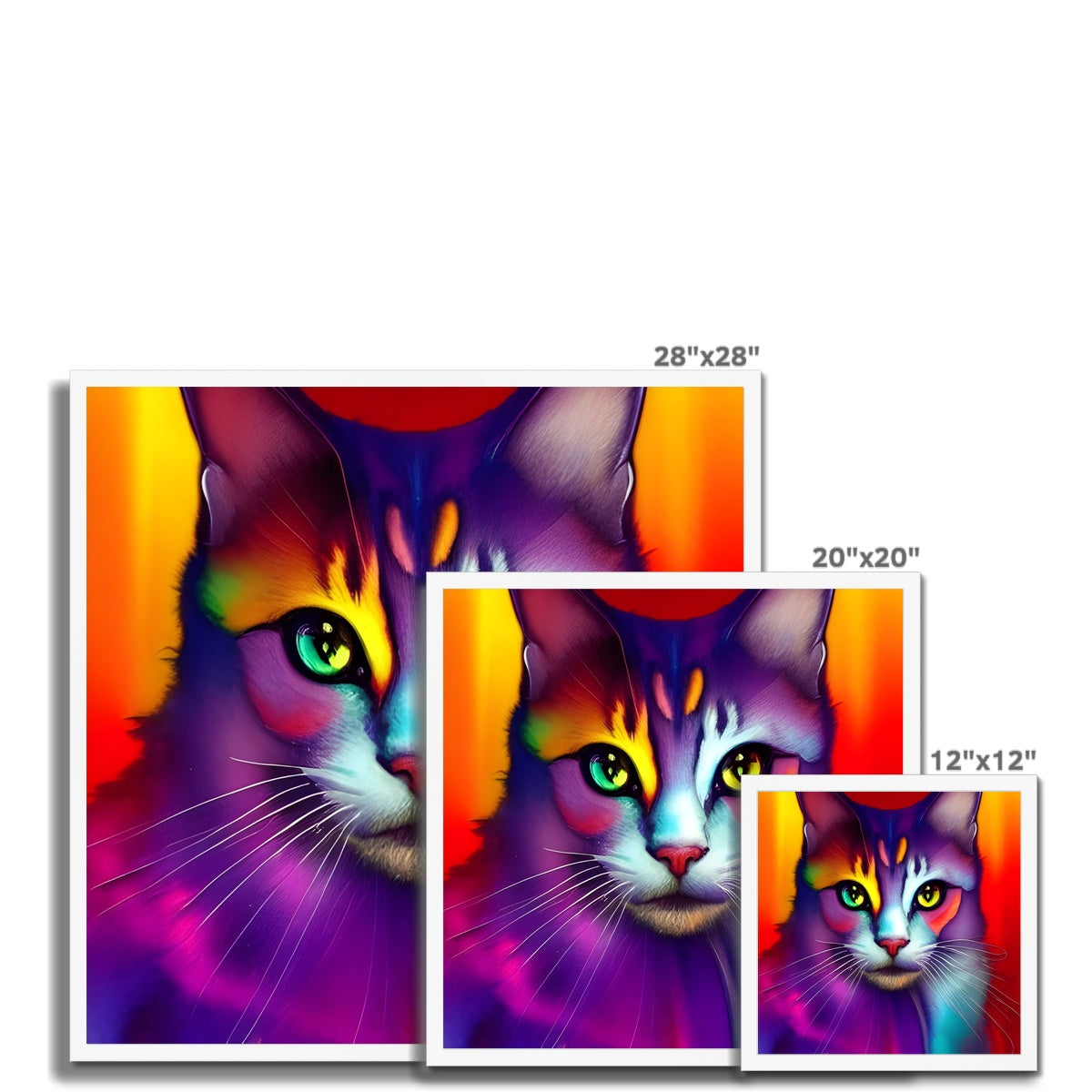 Colorful Cat Framed Print Prodigi