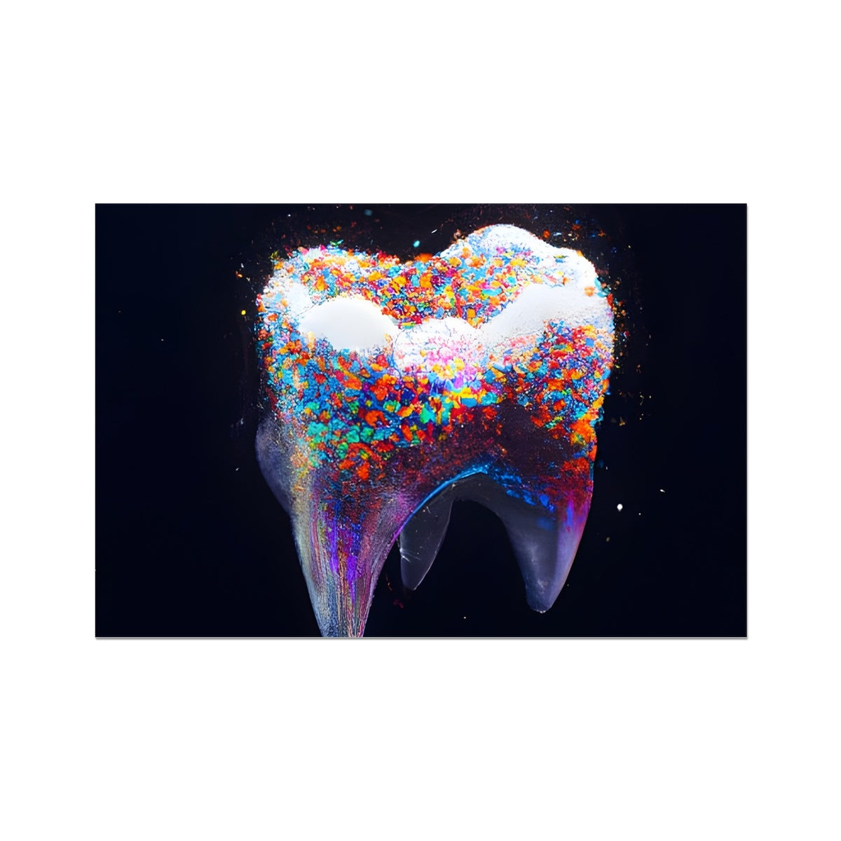 Tooth with Colour Sprinkles Fine Art Print Prodigi