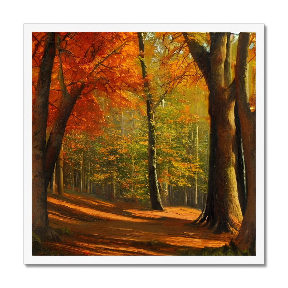 Forest kissed by Autumn  Framed Print Prodigi