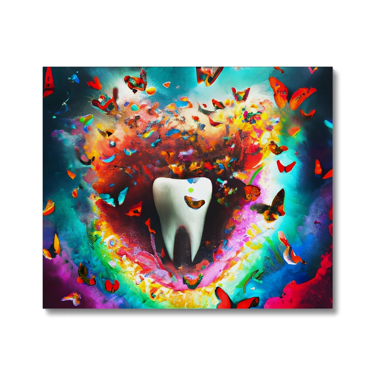 Tooth in Butterfly Storm Canvas Prodigi