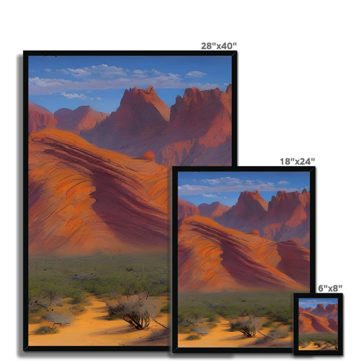 Desert Mountains Framed Print Prodigi