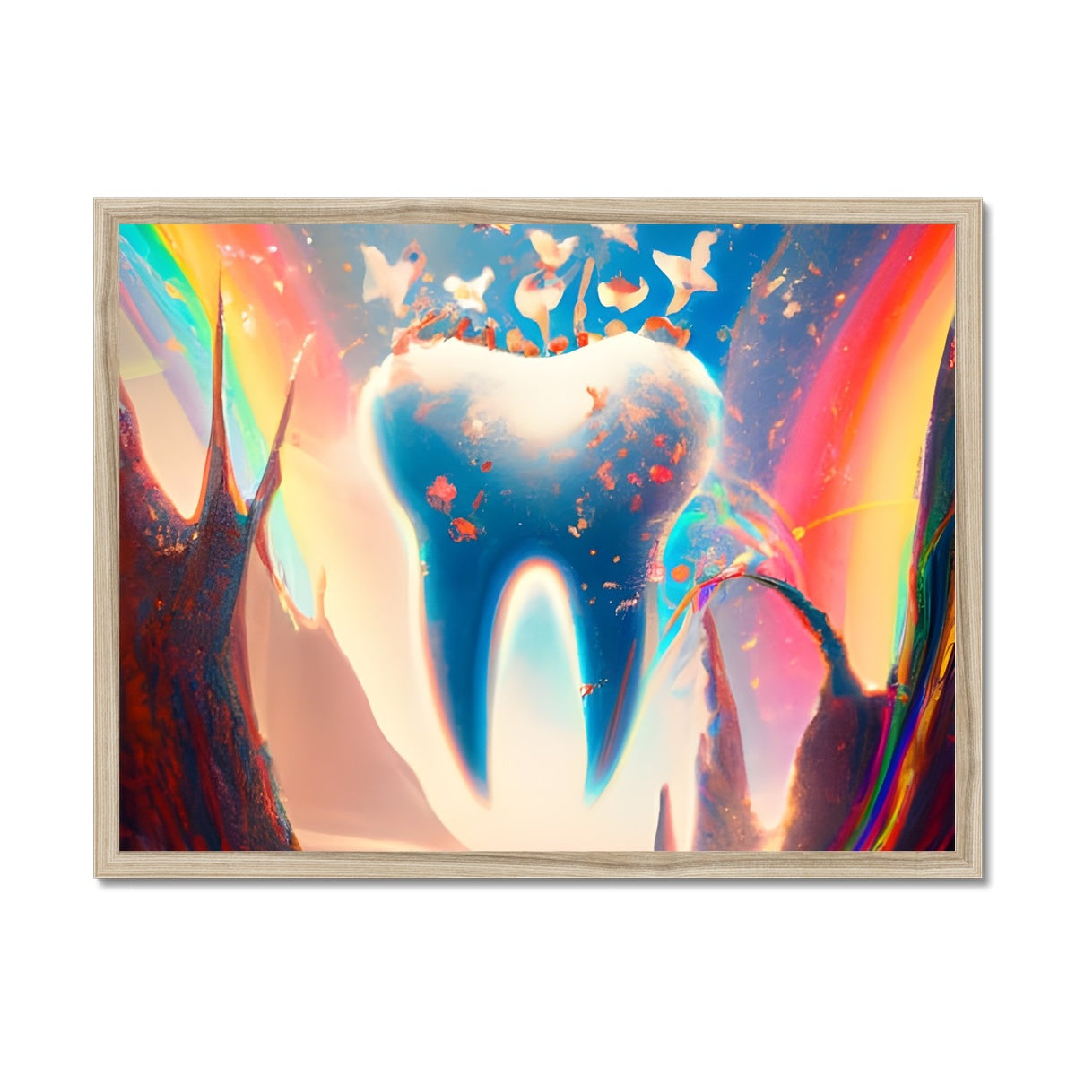 Tooth in Rainbows Framed Print Prodigi