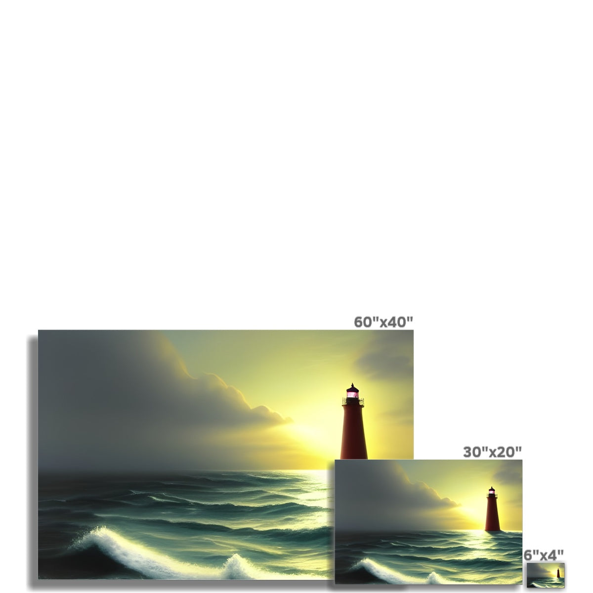 Lighthouse In The Sunset Fine Art Print Prodigi