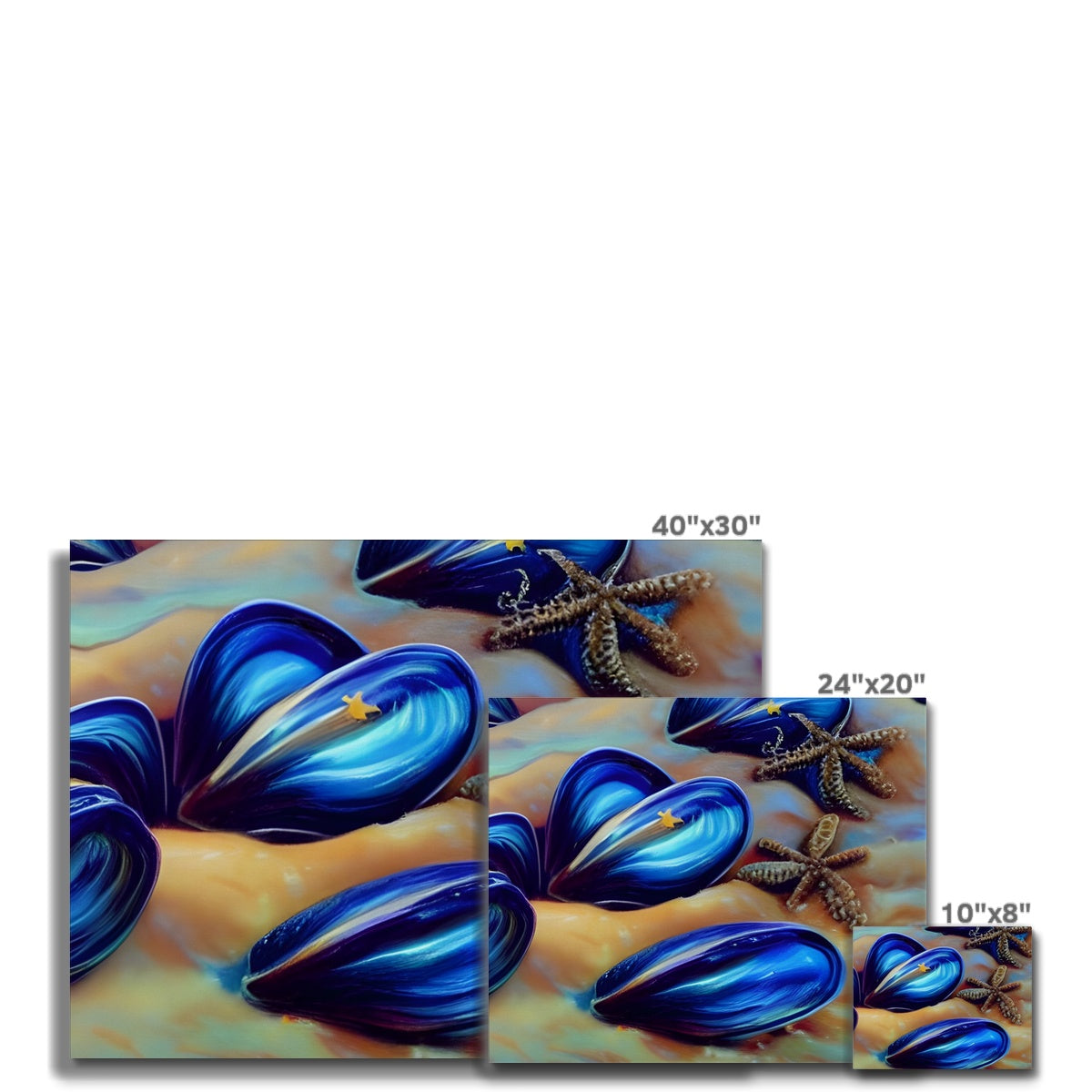 Beautiful Mussles At The Beach Canvas Prodigi