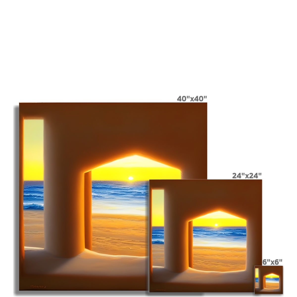 View out of a Sandcastle Fine Art Print Prodigi