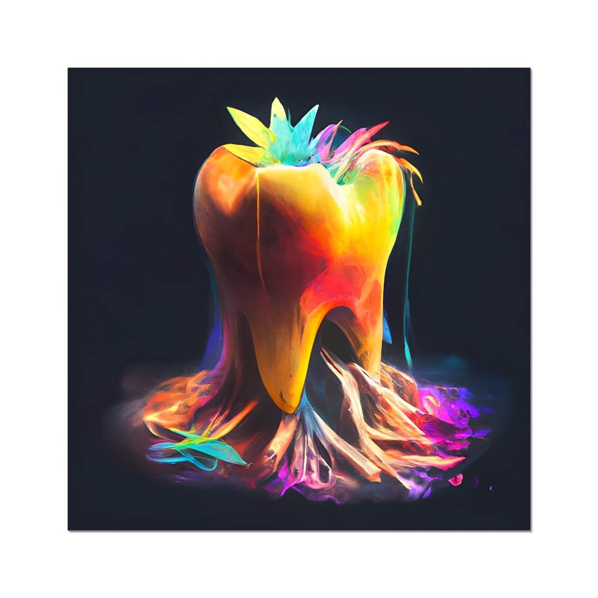 Colourful Tooth with Roots Fine Art Print Prodigi