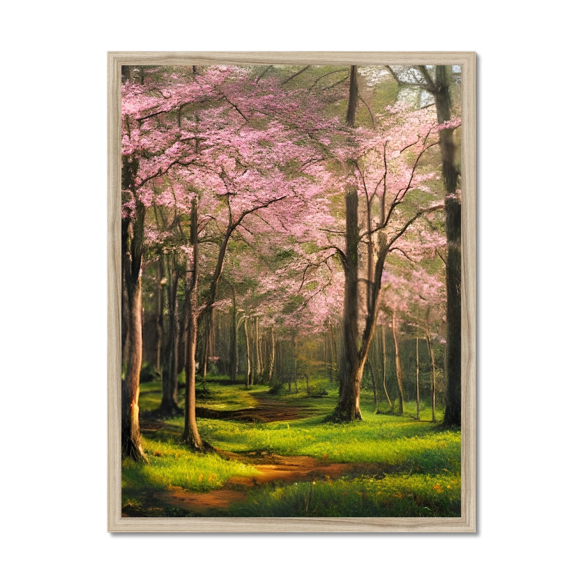 Cherry Blossom in a Forest Framed Print Prodigi