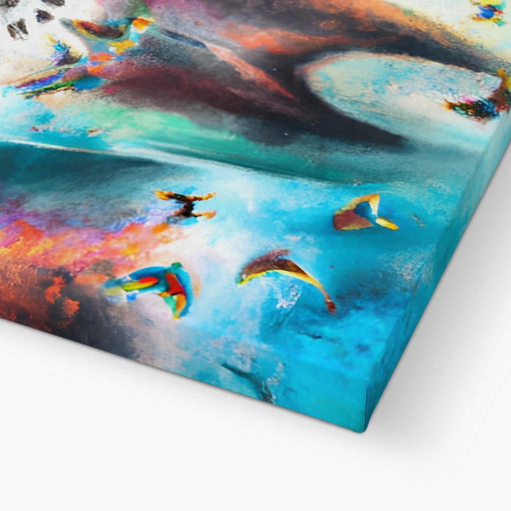 Butterflies excaping from Colour Explosion around a Tooth Eco Canvas Prodigi