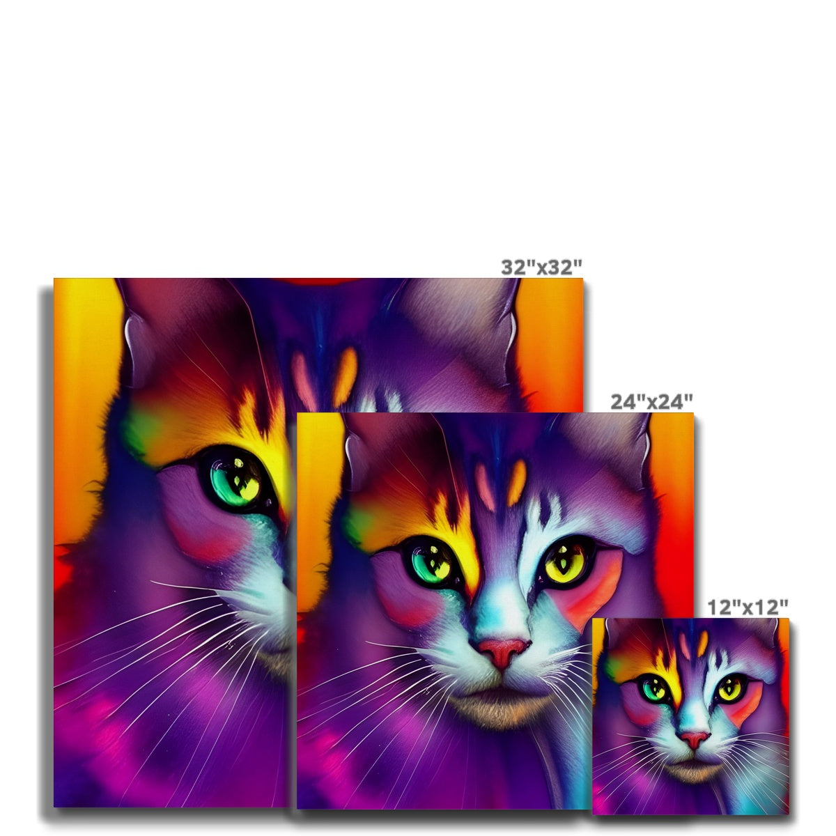 Colorful Cat Canvas Prodigi