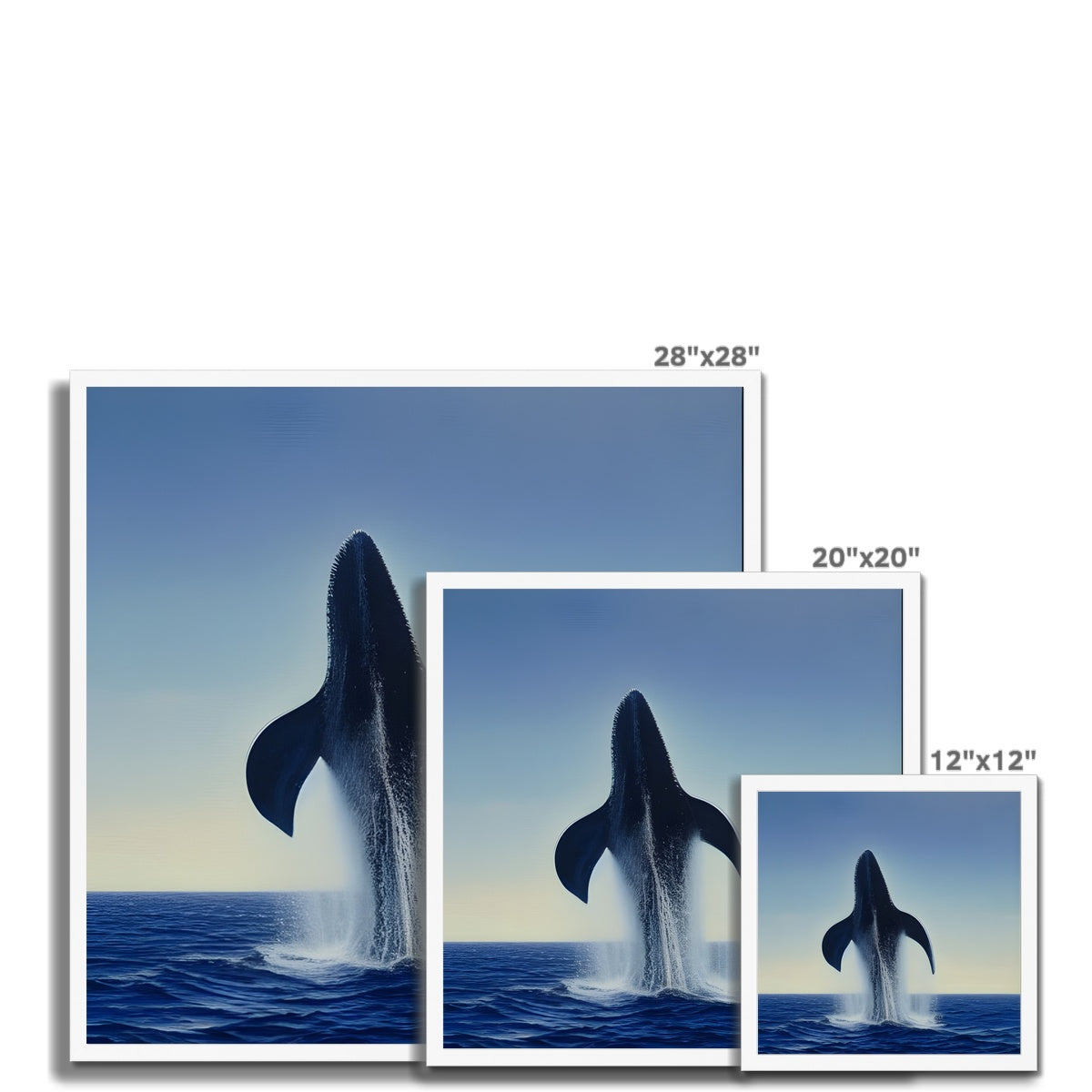 Rising Whale Framed Print Prodigi