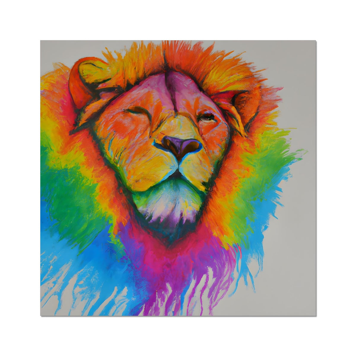 Rainbow Lion Fine Art Print Prodigi