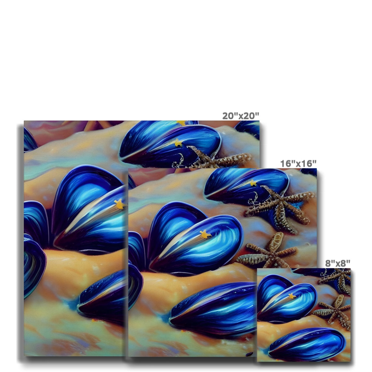 Beautiful Mussles At The Beach Eco Canvas Prodigi