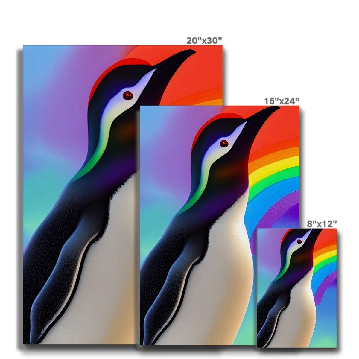 Rainbow Penguin Eco Canvas Prodigi