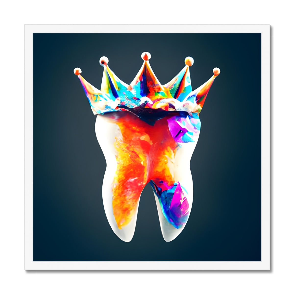 King Crystal Tooth Framed Print Prodigi