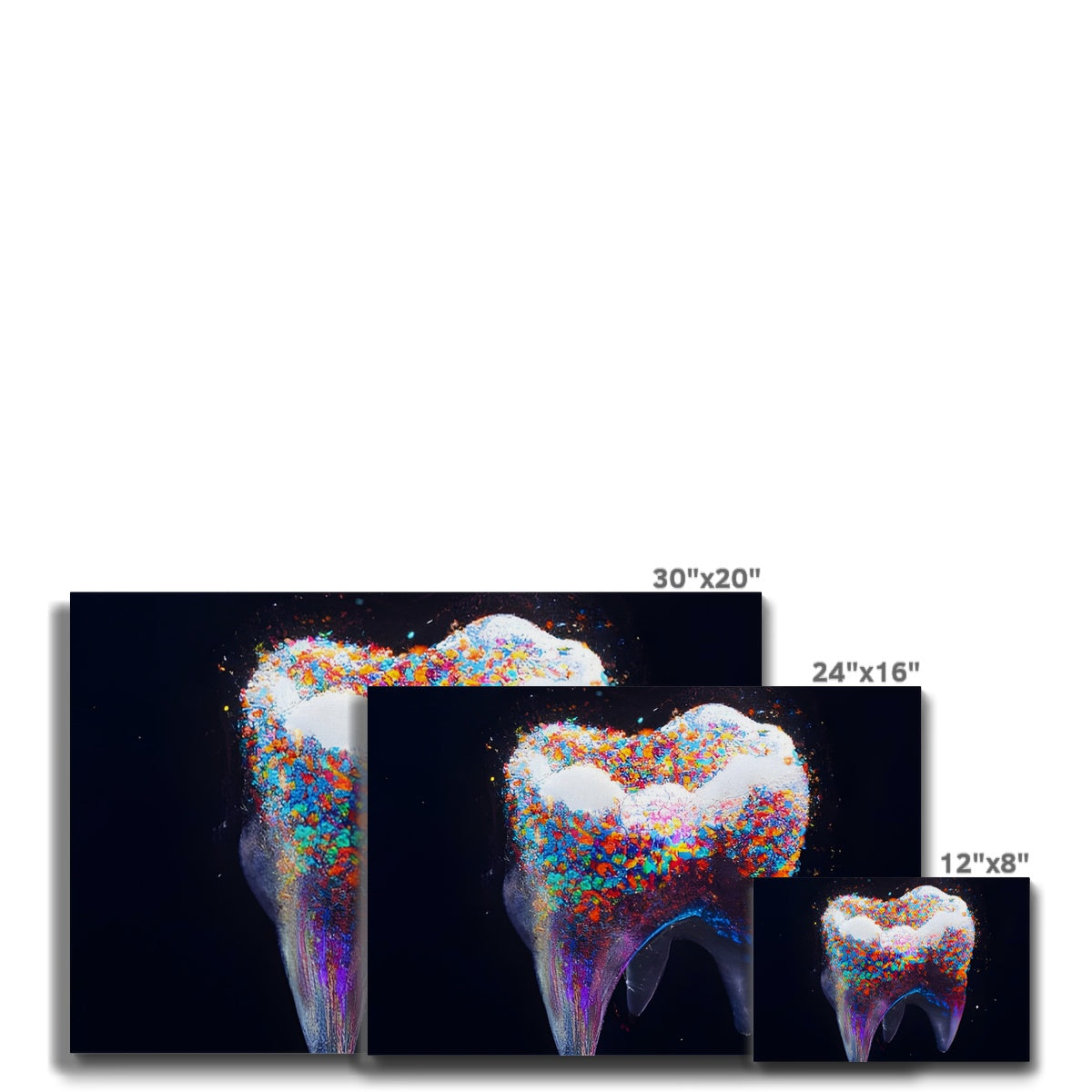 Tooth with Colour Sprinkles Eco Canvas Prodigi