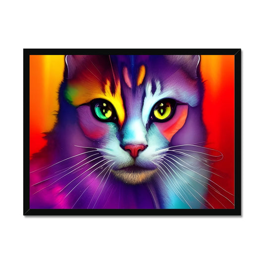 Colorful Cat Framed Print Prodigi