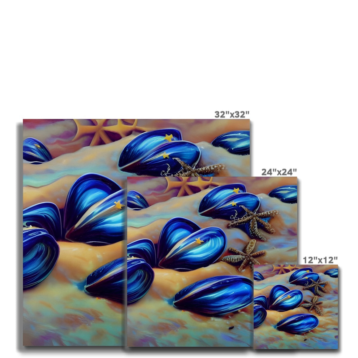 Beautiful Mussles At The Beach Canvas Prodigi