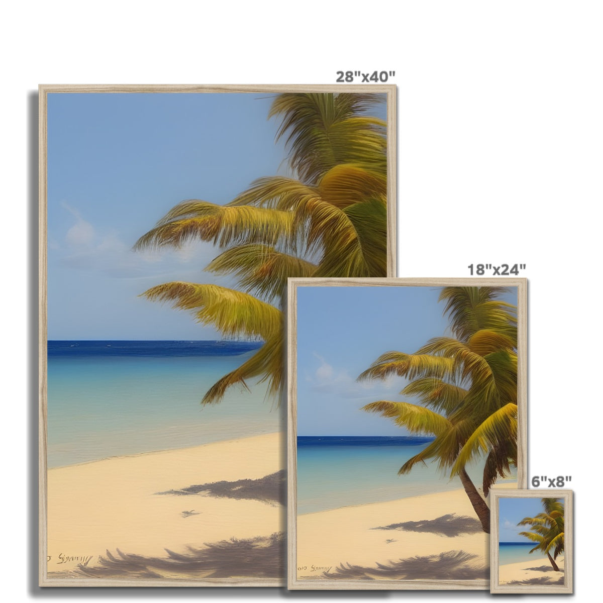 Calm Palm Beach Framed Print Prodigi