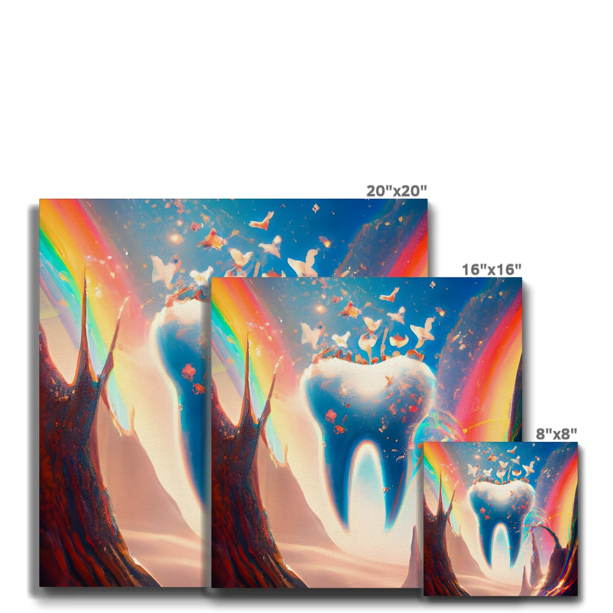 Tooth in Rainbows Eco Canvas Prodigi