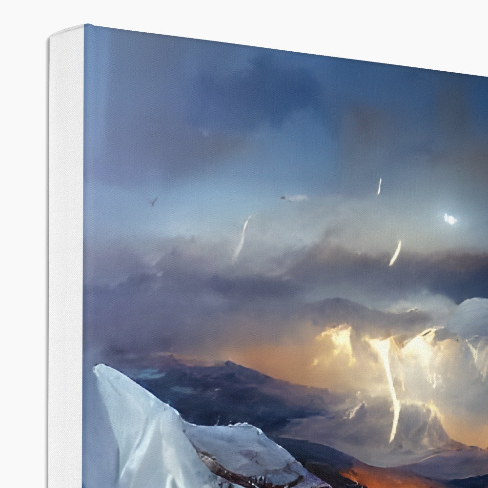 Mountains with Lightning Eco Canvas Prodigi