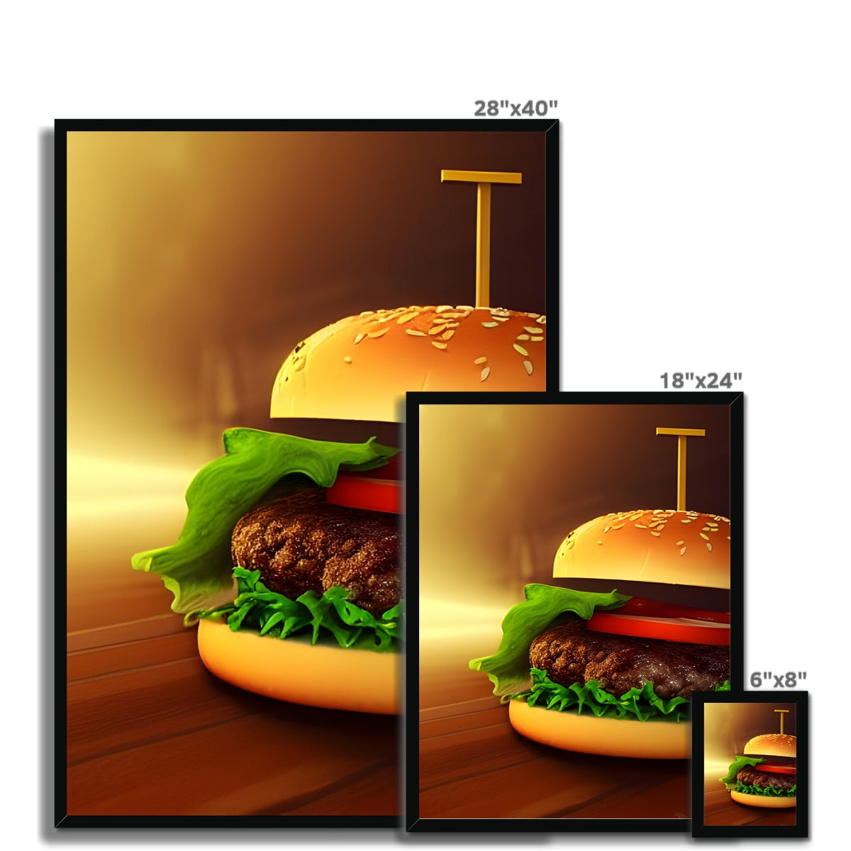 Burger Highlight Framed Print Prodigi