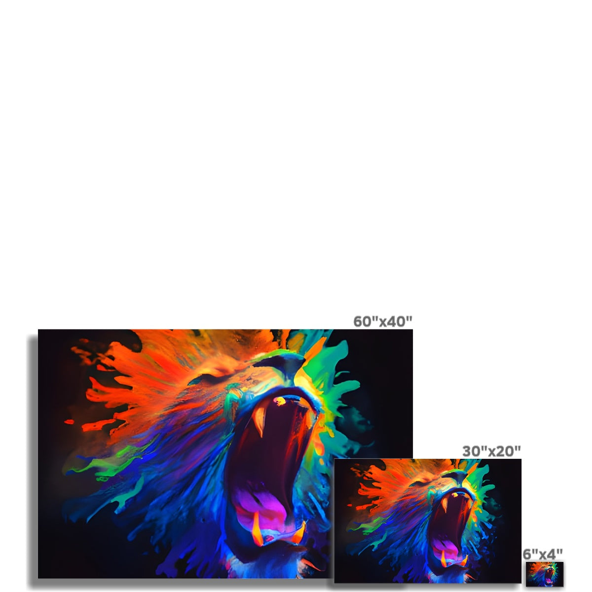 Lions Rainbow Roar Fine Art Print Prodigi