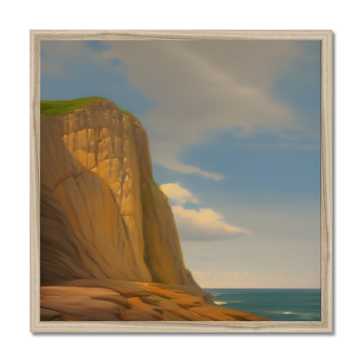 Cliff At The Ocean Framed Print Prodigi