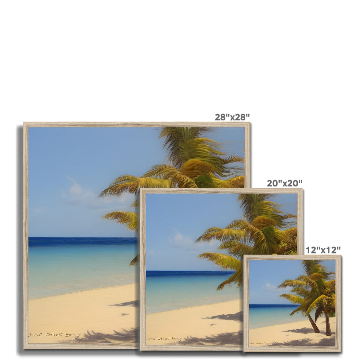 Calm Palm Beach Framed Print Prodigi