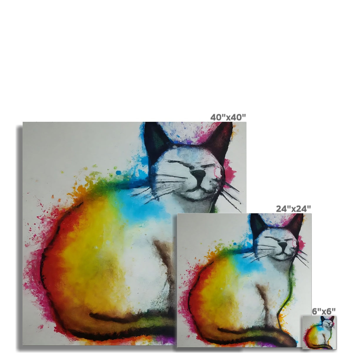 Rainbow Cat Fine Art Print Prodigi