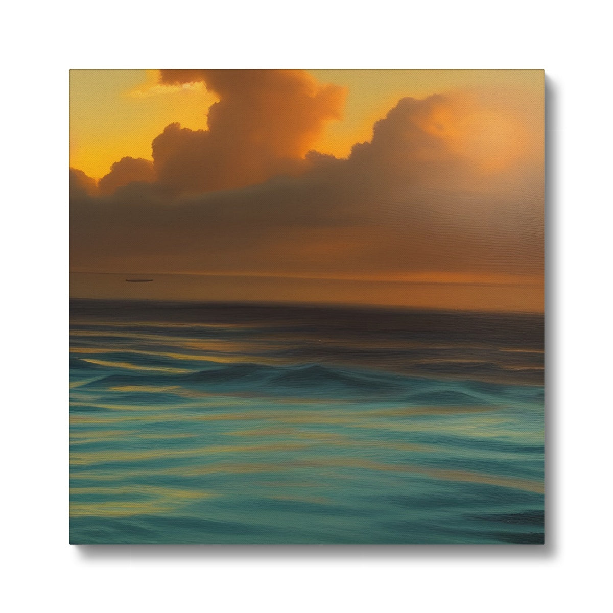 Red Sky Over Turquoise Ocean Eco Canvas Prodigi