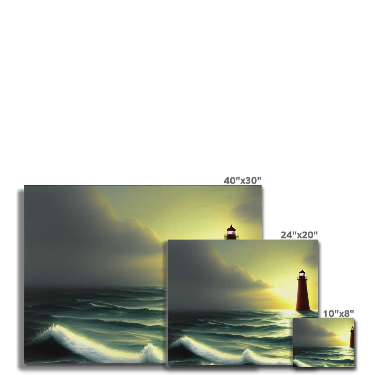 Lighthouse In The Sunset Canvas Prodigi