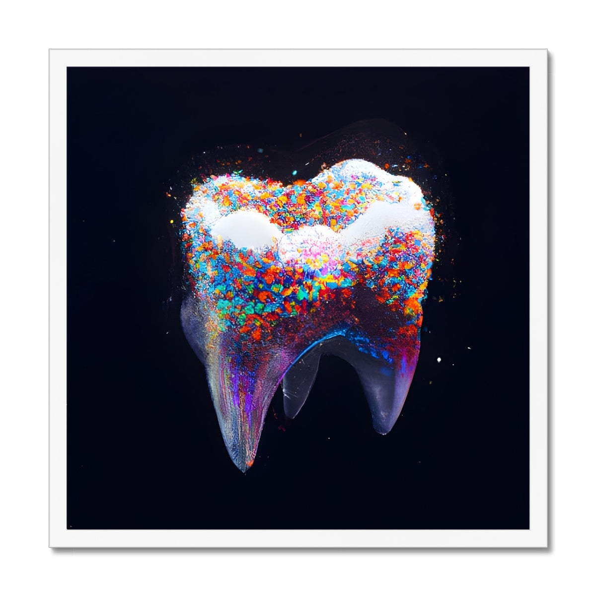 Tooth with Colour Sprinkles Framed Print Prodigi