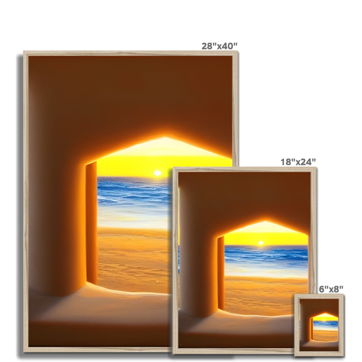 View out of a Sandcastle Framed Print Prodigi