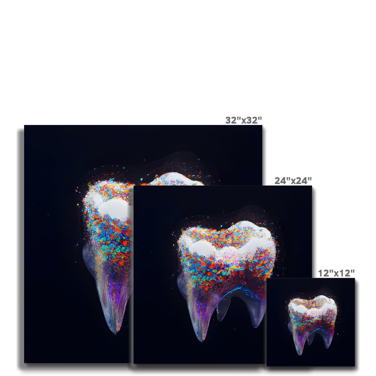 Tooth with Colour Sprinkles Canvas Prodigi