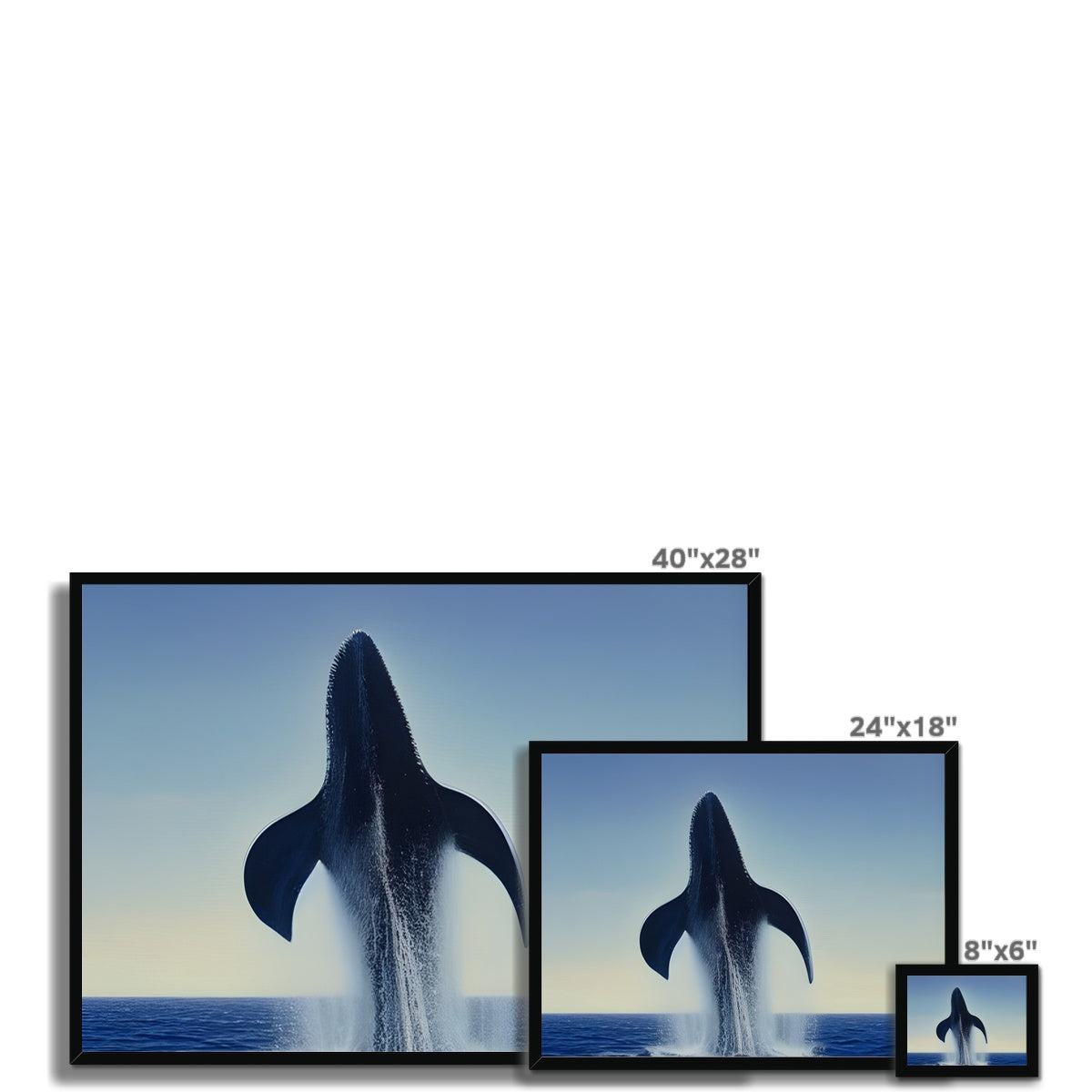 Rising Whale Framed Print Prodigi