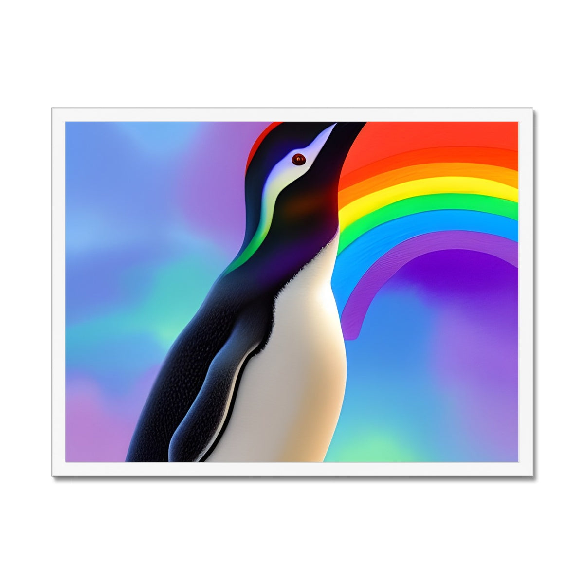 Rainbow Penguin Framed Print Prodigi