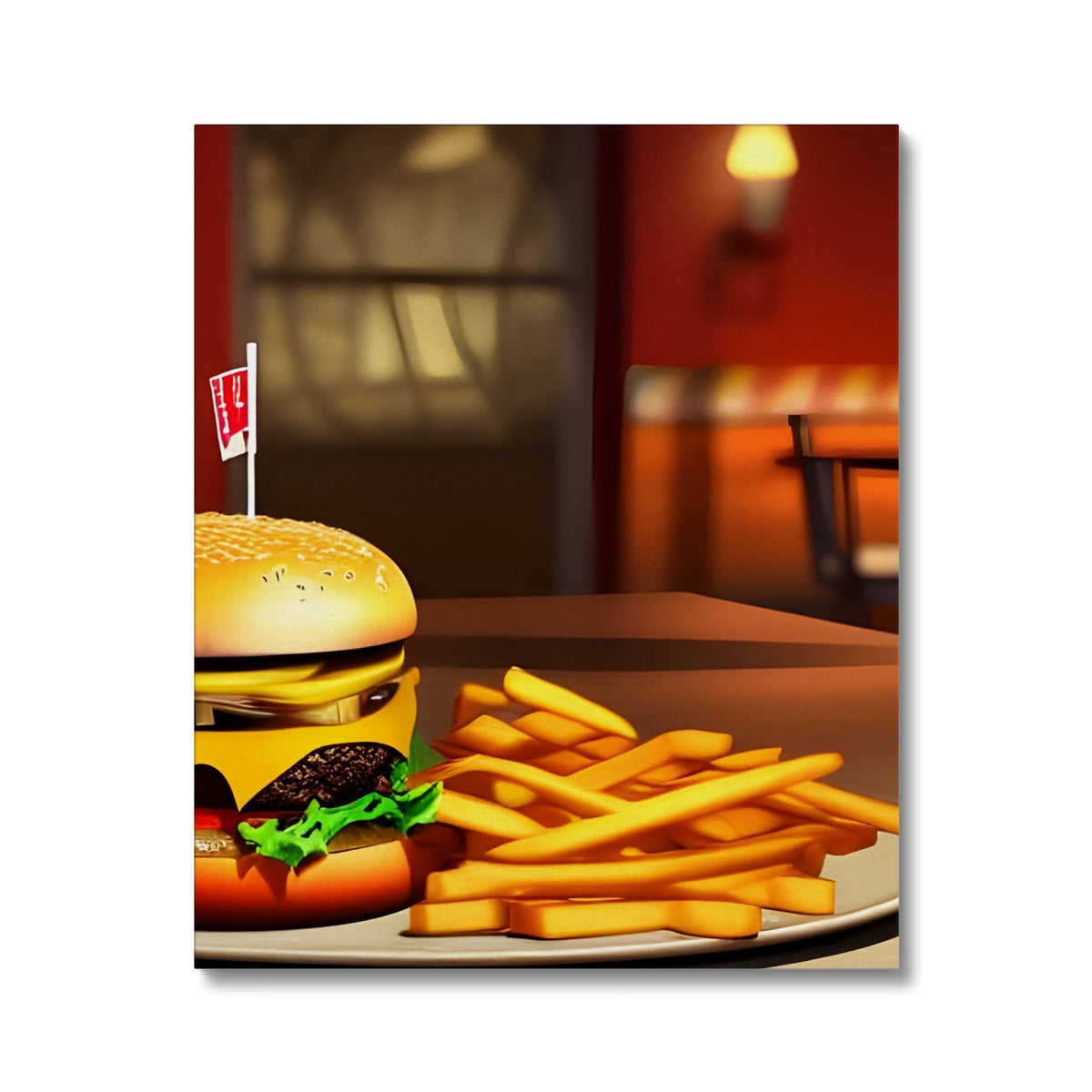 Burger & Fries Combo Canvas Prodigi