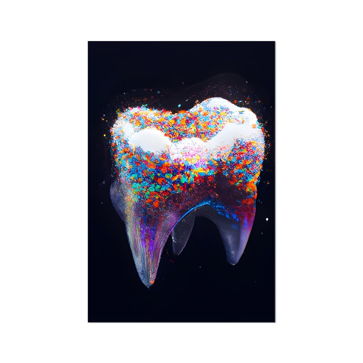 Tooth with Colour Sprinkles Fine Art Print Prodigi