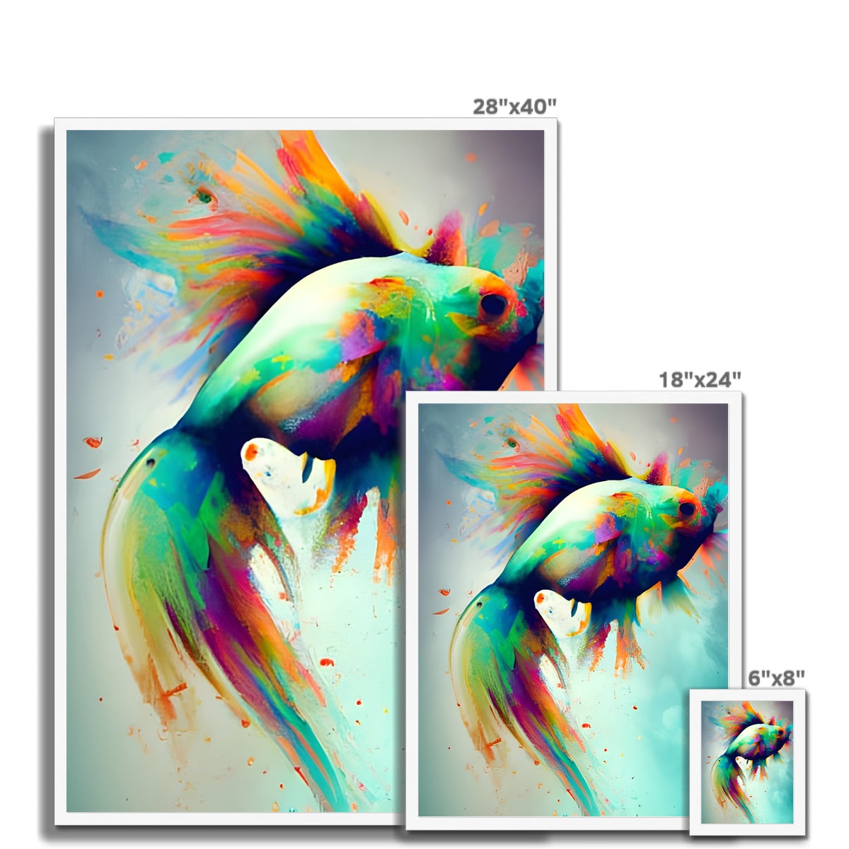 Jumping Fish Framed Print Prodigi