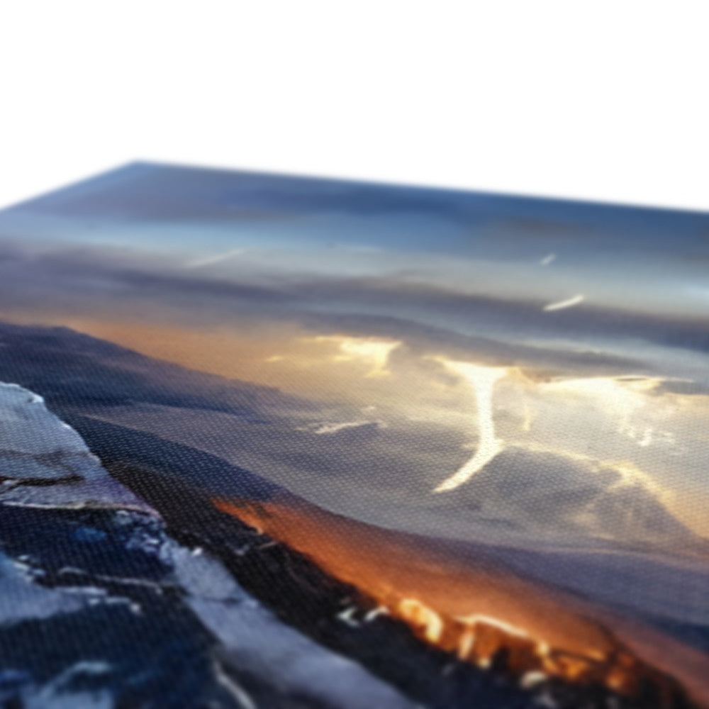 Mountains with Lightning Eco Canvas Prodigi