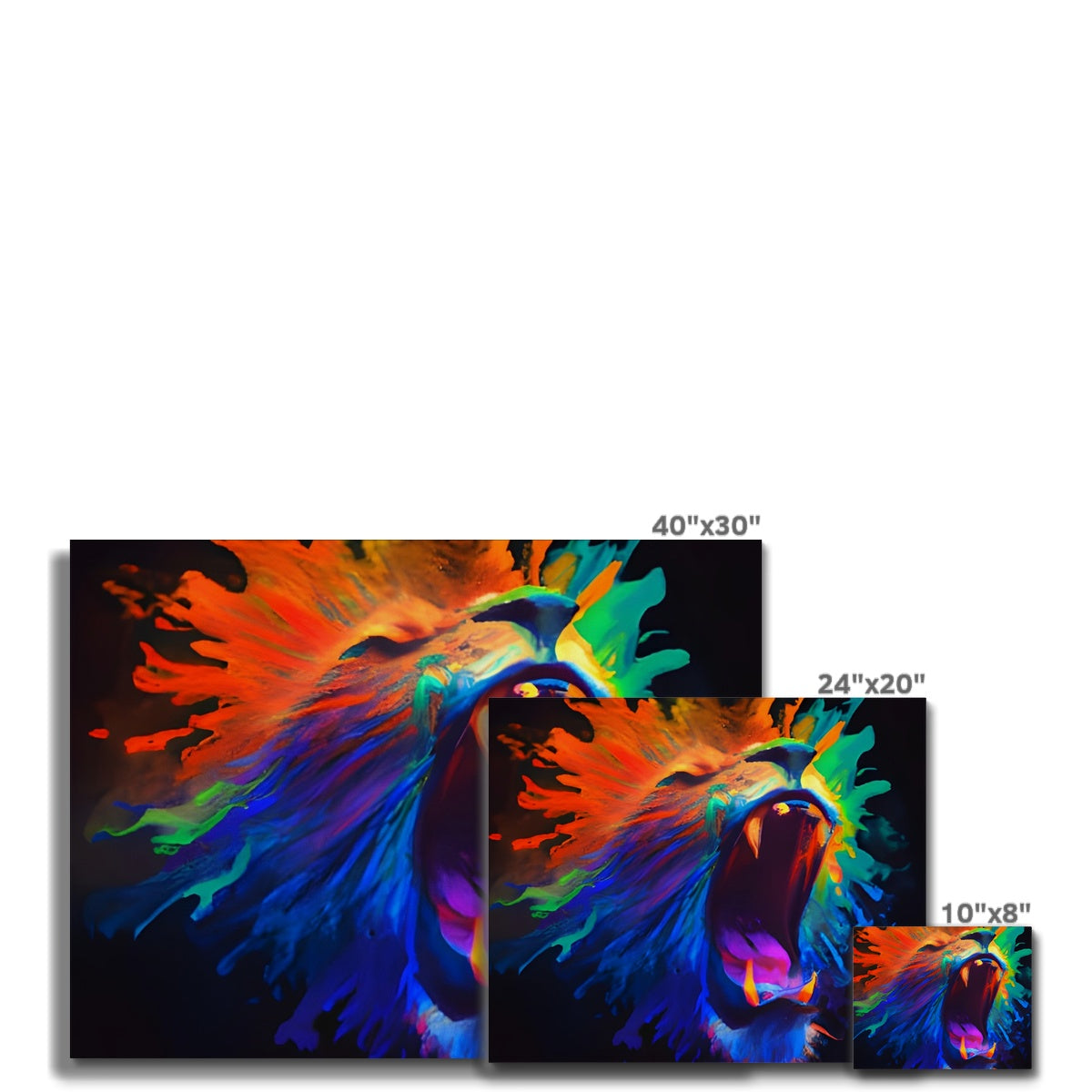 Lions Rainbow Roar Canvas Prodigi